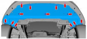 схема крепления переднего бампера Ford Galaxy/S-Max (2006-2015)
